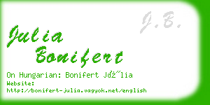 julia bonifert business card
